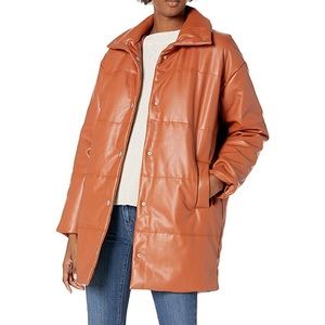 BLANKNYC Vegan Leather Puffer Jacket